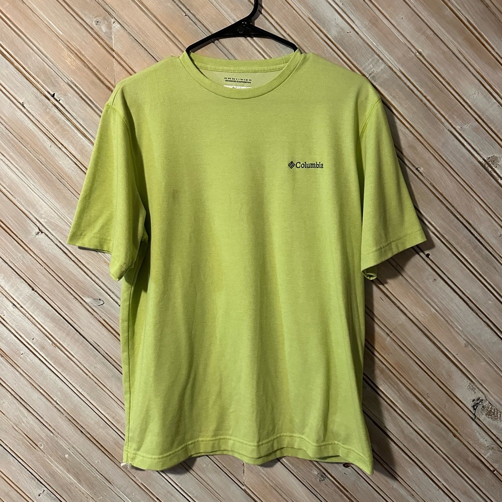 Columbia Men's Lime Short Sleeve Tee Omni Wick Advanced Evaporation
